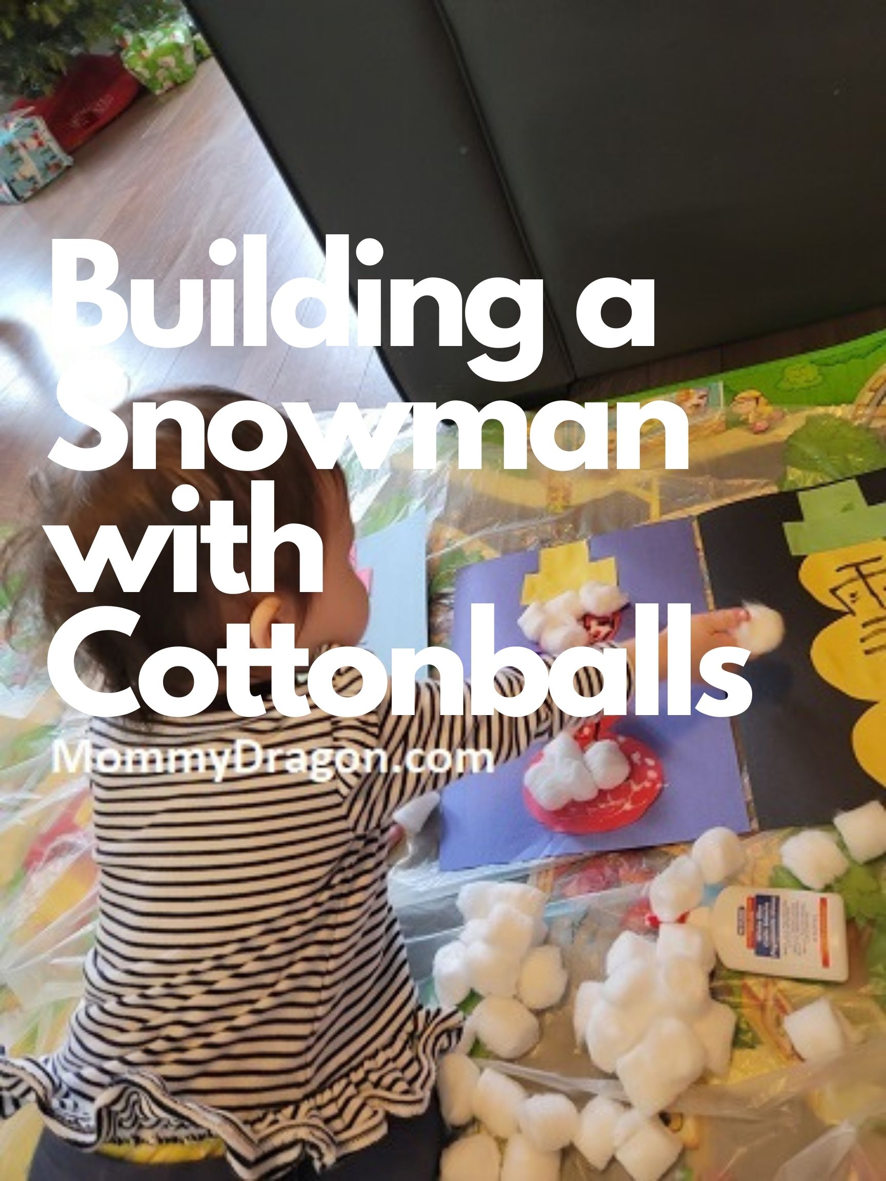 Build a Snowman with Cottonballs Chinese