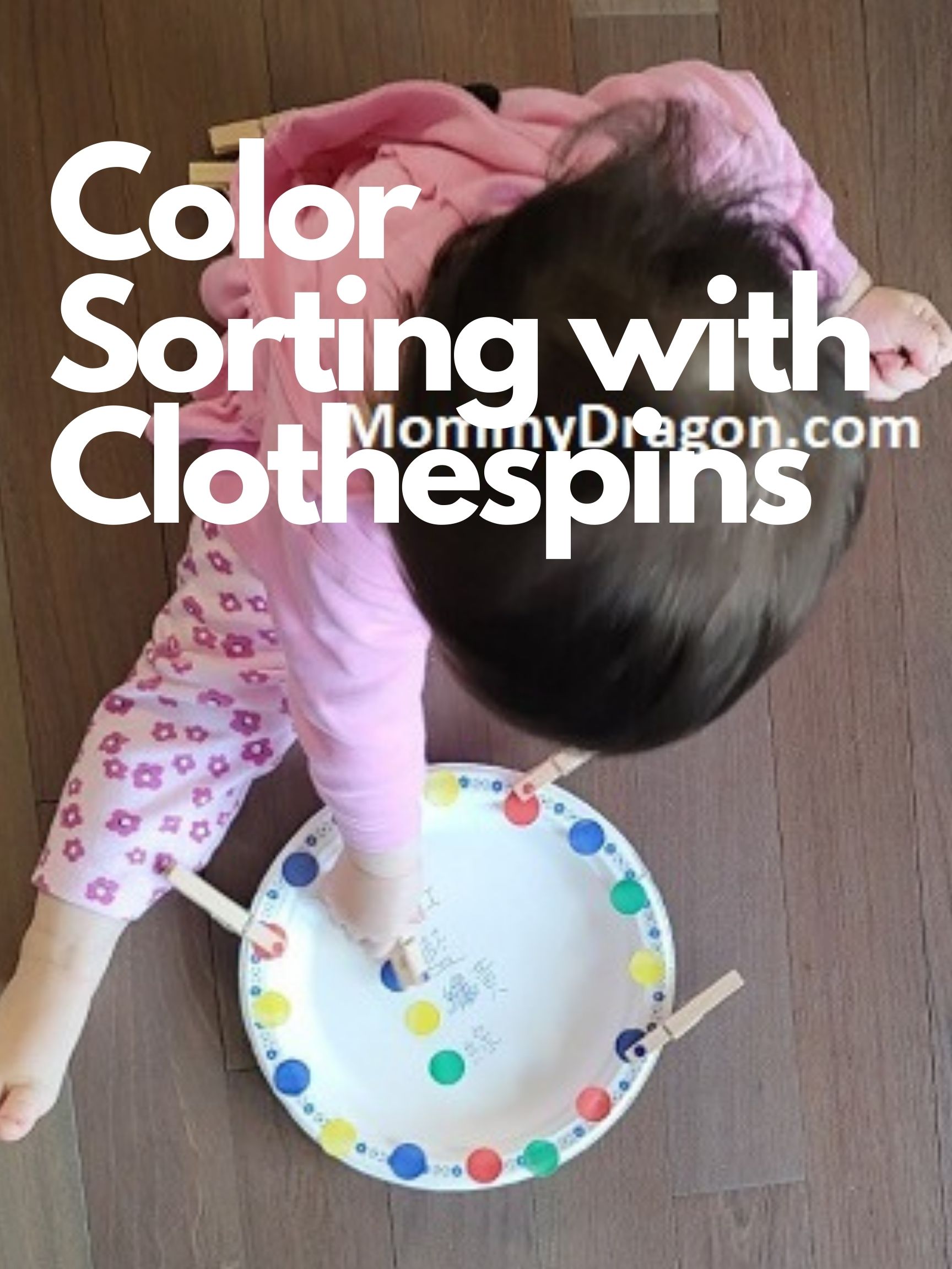 Color Sorting with Clothespins Chinese