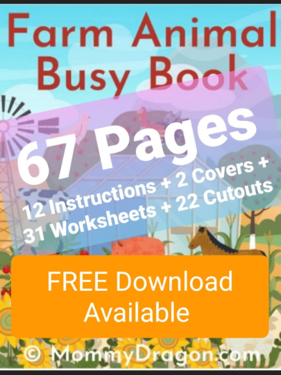 Farm Animal Busy Book Activity Pages