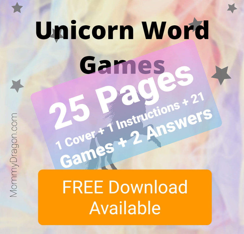 Unicorn Word Games Activity Book